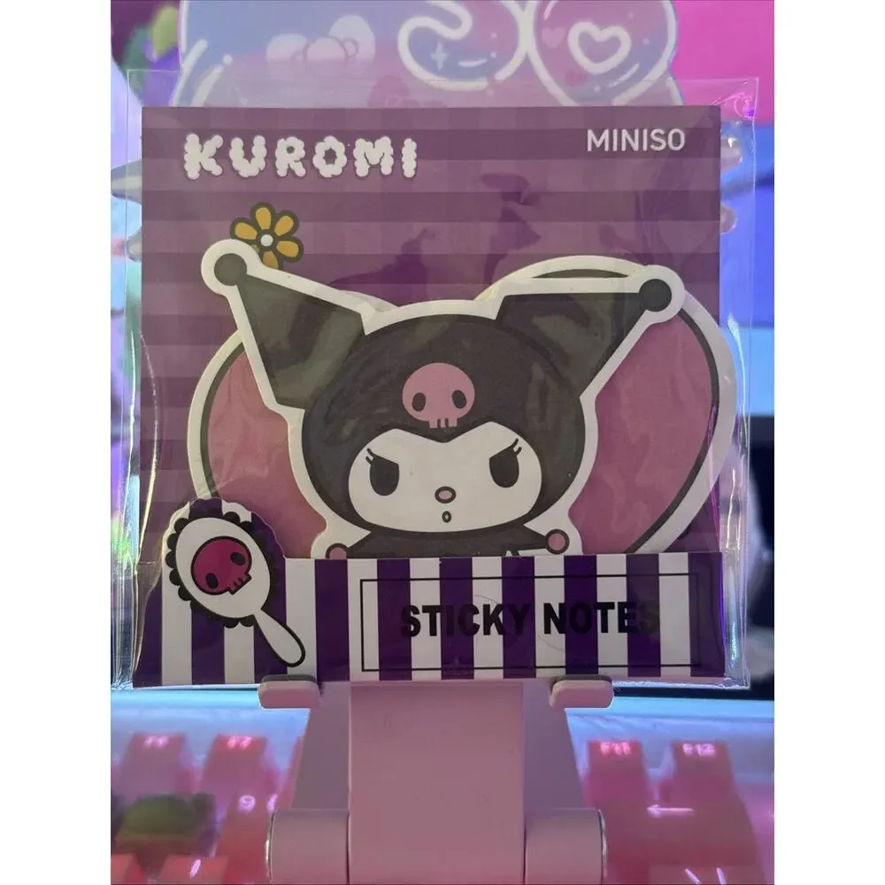 Kuromi Sticky Notes Set 2 Designs 20 Sheets Kawaii Stationery 2024 Sanrio